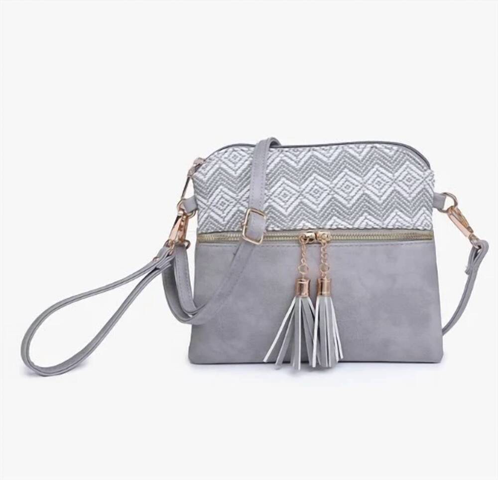 NEW JEN & CO. women's tara bag in diamond light grey